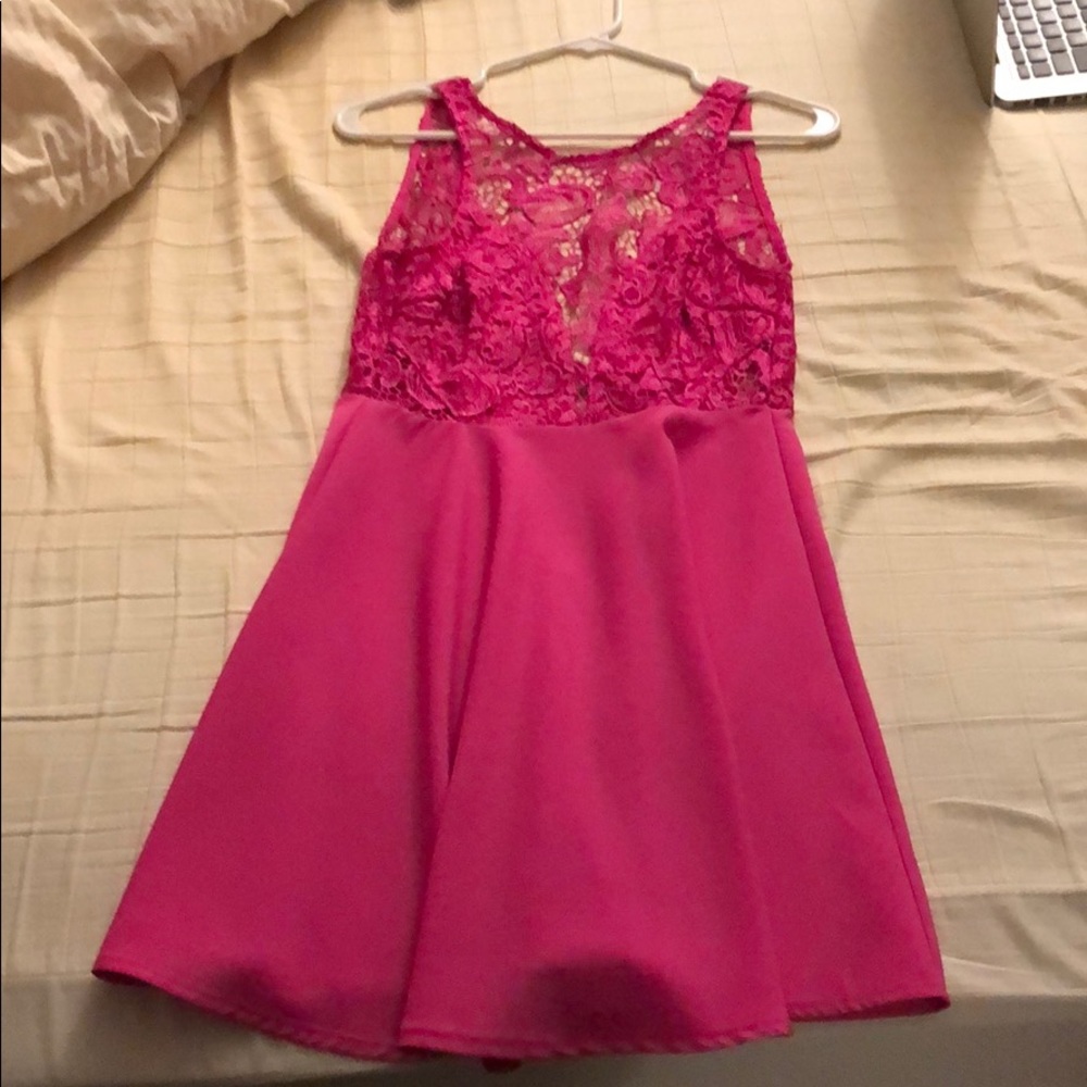 Hot pink dress